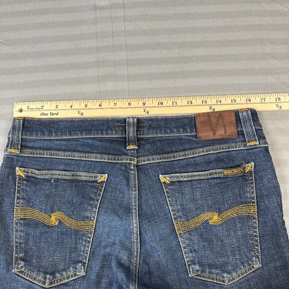 Nudie Jeans Mens Made in Italy Size 32x30 Blue Denim Mens Organic Cotton - Picture 6 of 10